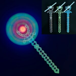 Transparent Pixel Windmill (Mixed Styles) With Transparent Handle *New Version*- Pack of 72 - (Works Out £2.50 Each Inc Vat) AJP-120 - C3